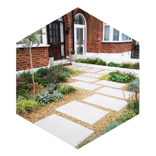 Front Garden Design With Gravel Grids