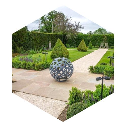 Gravel Grid Formal Garden & Driveway