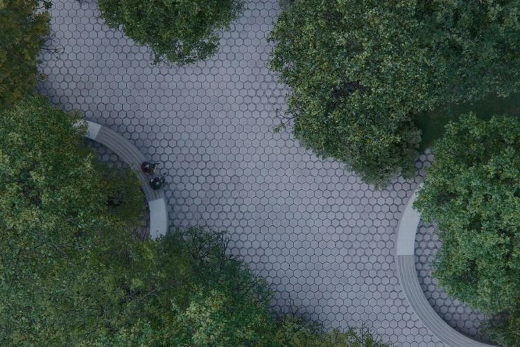 Super Cool Permeable Concrete Paving from Norway